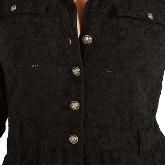 Beautiful and Sexy Black Eyelet jumpsuit from Guess- Brand New - beautiful - Picture 3 of 6